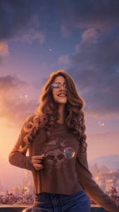 Happy Girl iPhone 13 Wallpaper