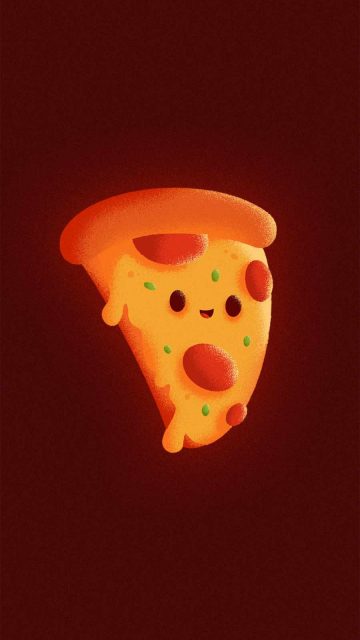 Happy Pizza iPhone 13 Wallpaper