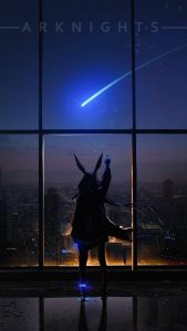 Incoming Meteor Night City iPhone Wallpaper