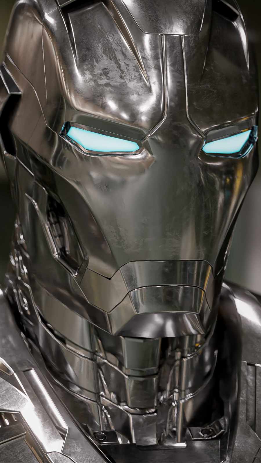Iron Man Chrome Armor iPhone Wallpaper