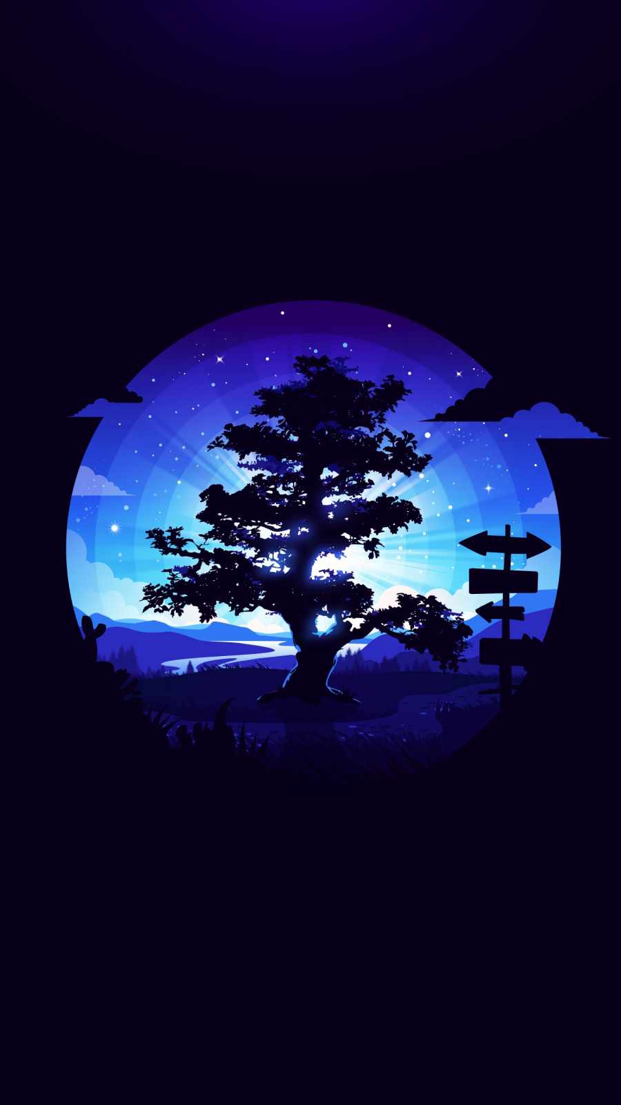 Lonely Tree 4K iPhone Wallpaper