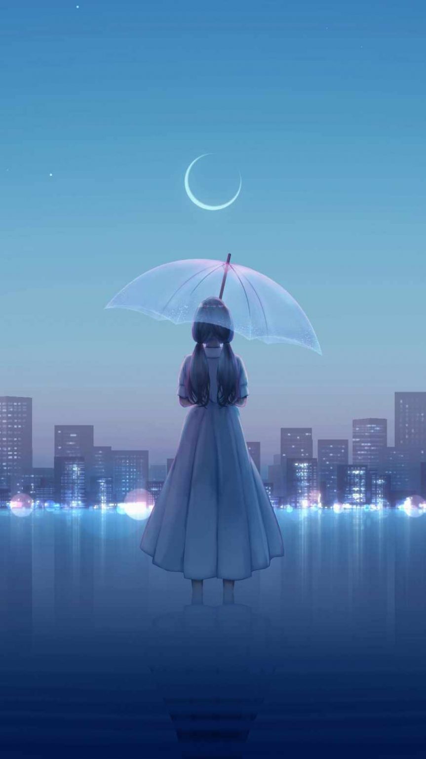 Anime-City-in-Night-iPhone-Wallpaper - IPhone Wallpapers : iPhone