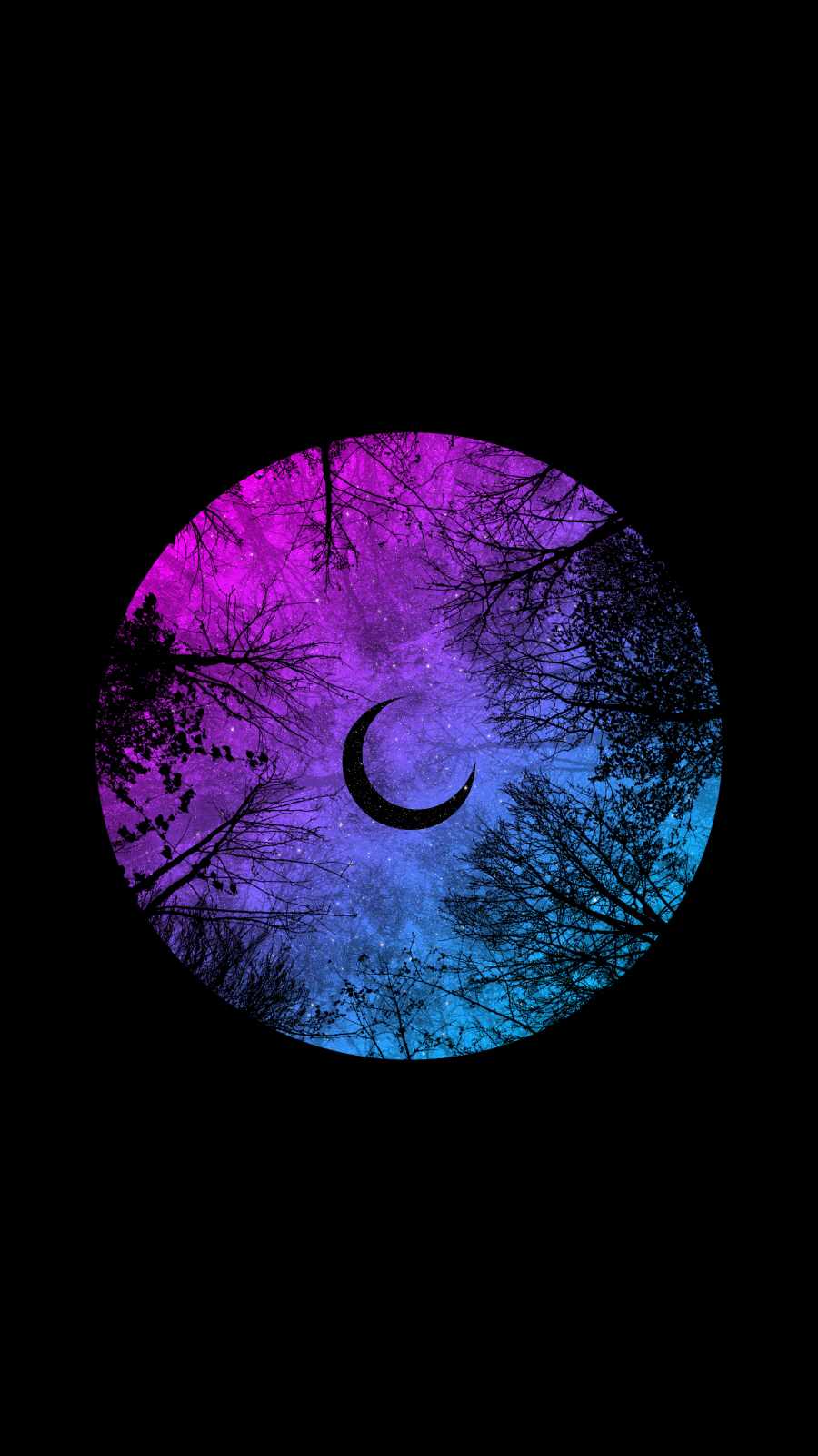 Moon Tree Shadow iPhone Wallpaper