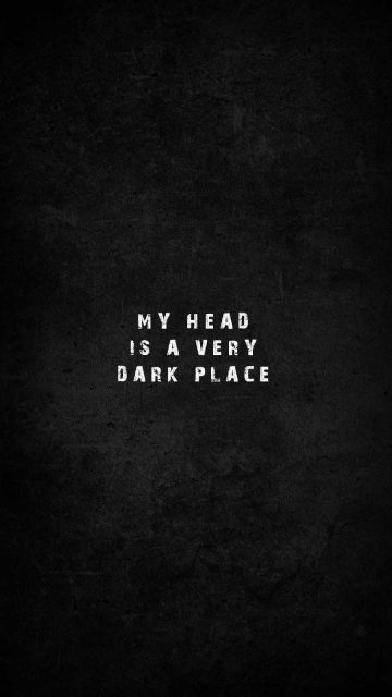 My Head is Dark Place iPhone Wallpaper