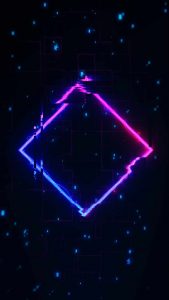 Neon Glitch 4K iPhone Wallpaper