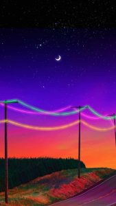 Neon Road HD iPhone Wallpaper