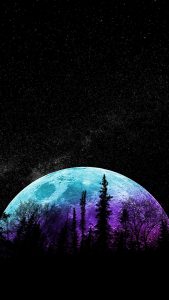 Night moon 4K iPhone Wallpaper