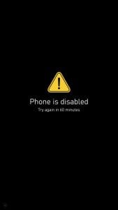 Phone is Disabled iPhone Wallpaper