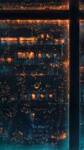 Rain Window iPhone Wallpaper