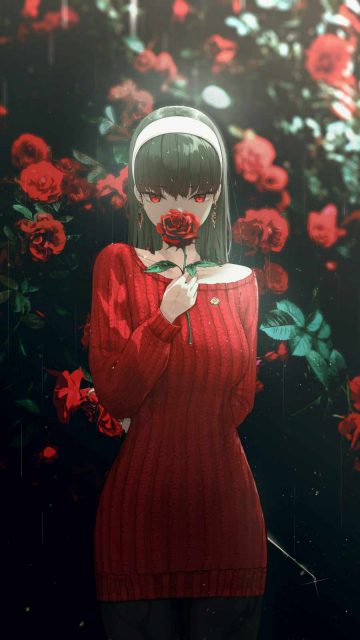 Rose Girl iPhone 13 Wallpaper