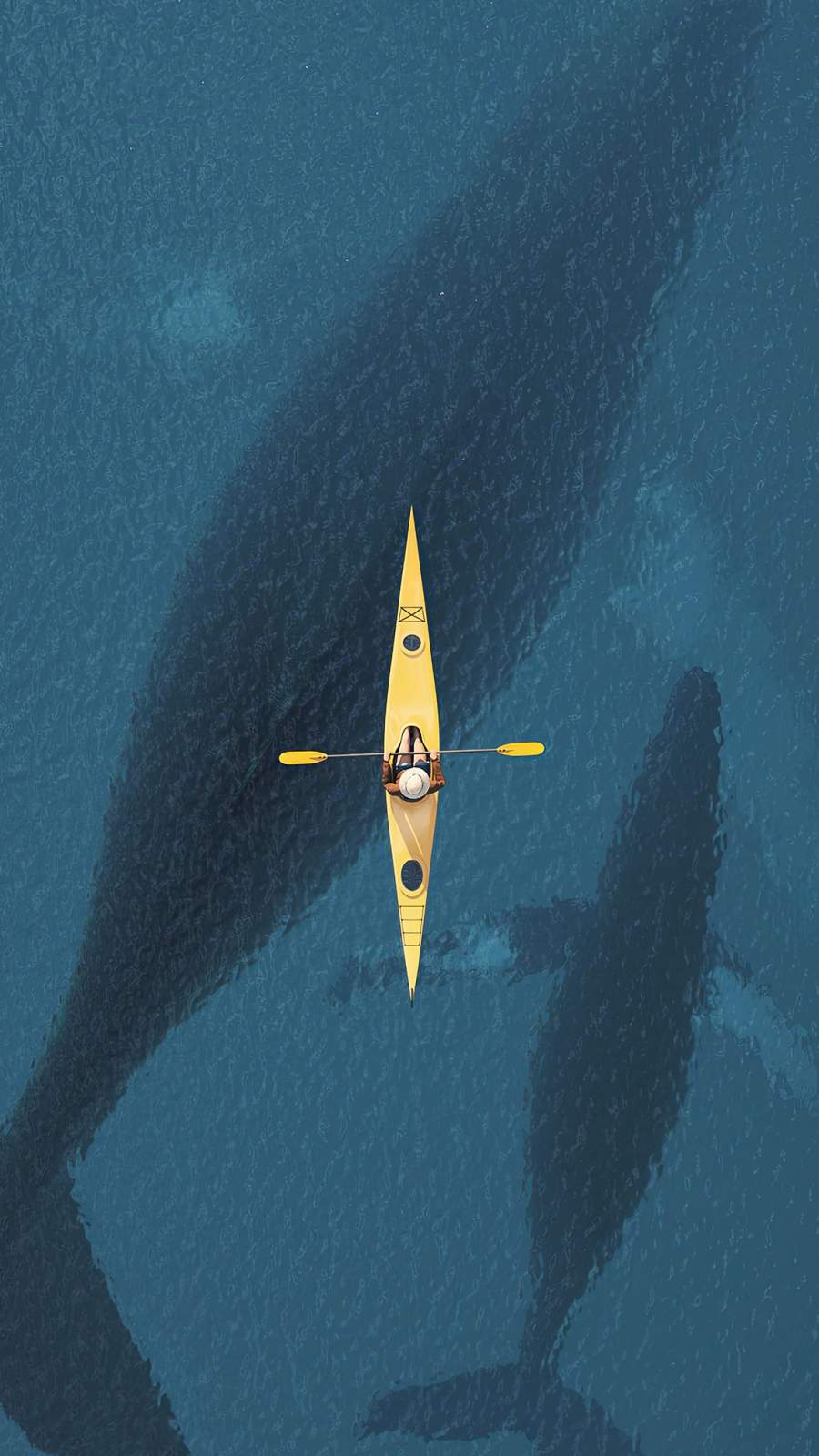 Sailing with Whales iPhone Wallpaper