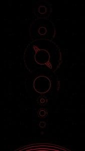 Solar System Minimal iPhone 13 Wallpaper