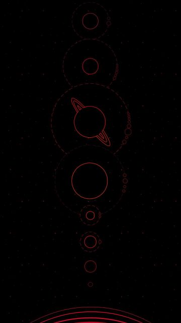 Solar System Minimal iPhone 13 Wallpaper