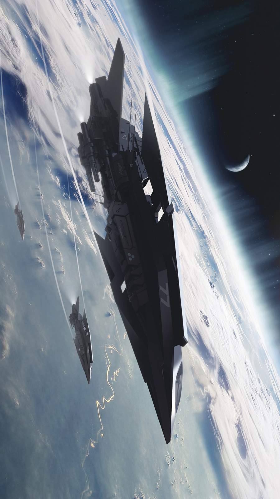 Space Fighter Jets iPhone Wallpaper