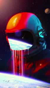 Space Leak 4K iPhone Wallpaper