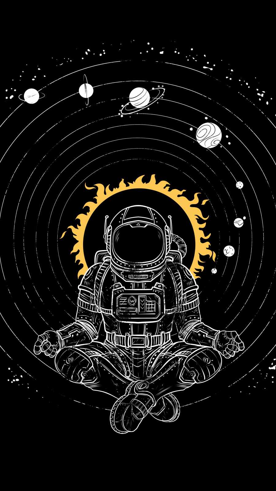 Space Meditation iPhone Wallpaper