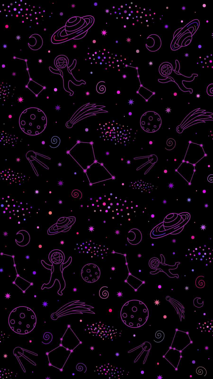 Space Patterns iPhone 13 Wallpaper