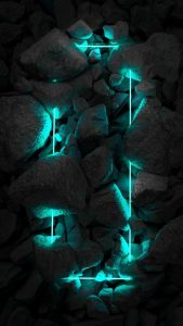 Stone Light Neon iPhone 13 Wallpaper
