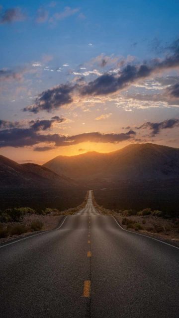 Sunrise Road iPhone Wallpaper