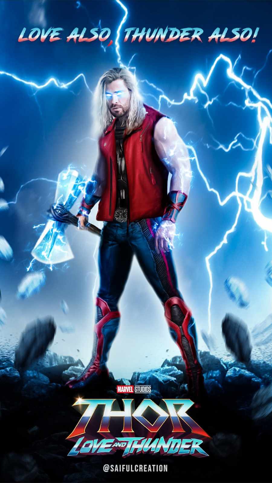 Thor Love and Thunder Art Poster iPhone Wallpaper