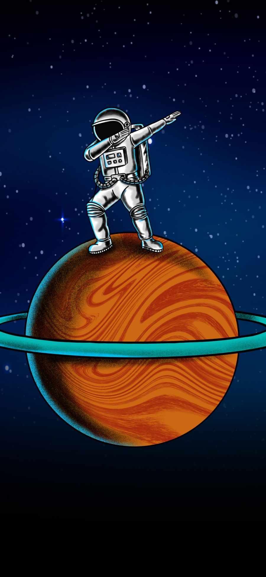Astronaut Dabbing iPhone Wallpaper HD