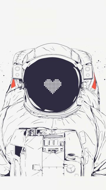 Astronaut love iPhone Wallpaper HD