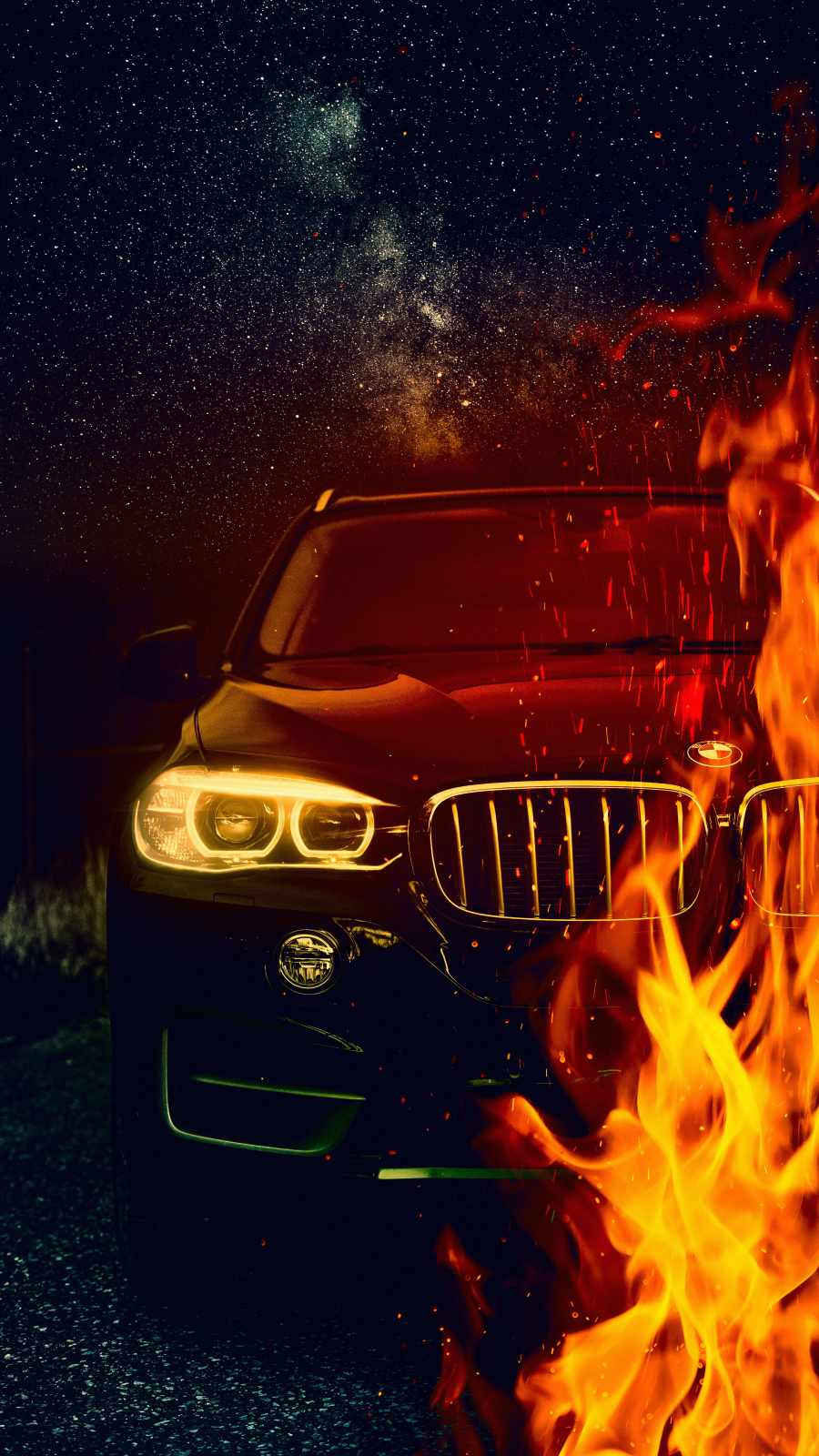 BMW Fire iPhone Wallpaper HD