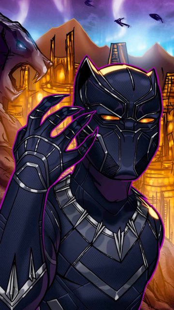 Black Panther Wakanda Art iPhone Wallpaper HD