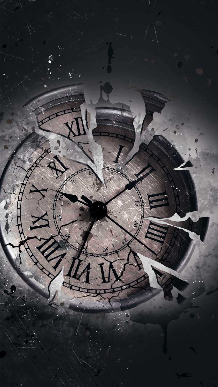 Broken Clock iPhone 13 Wallpaper