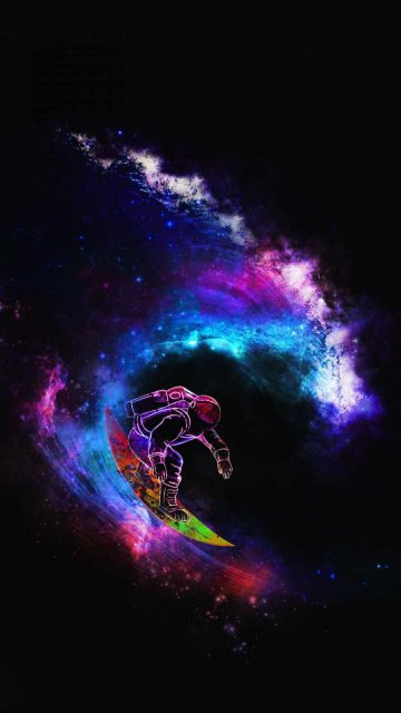Cosmic Surfing iPhone Wallpaper HD