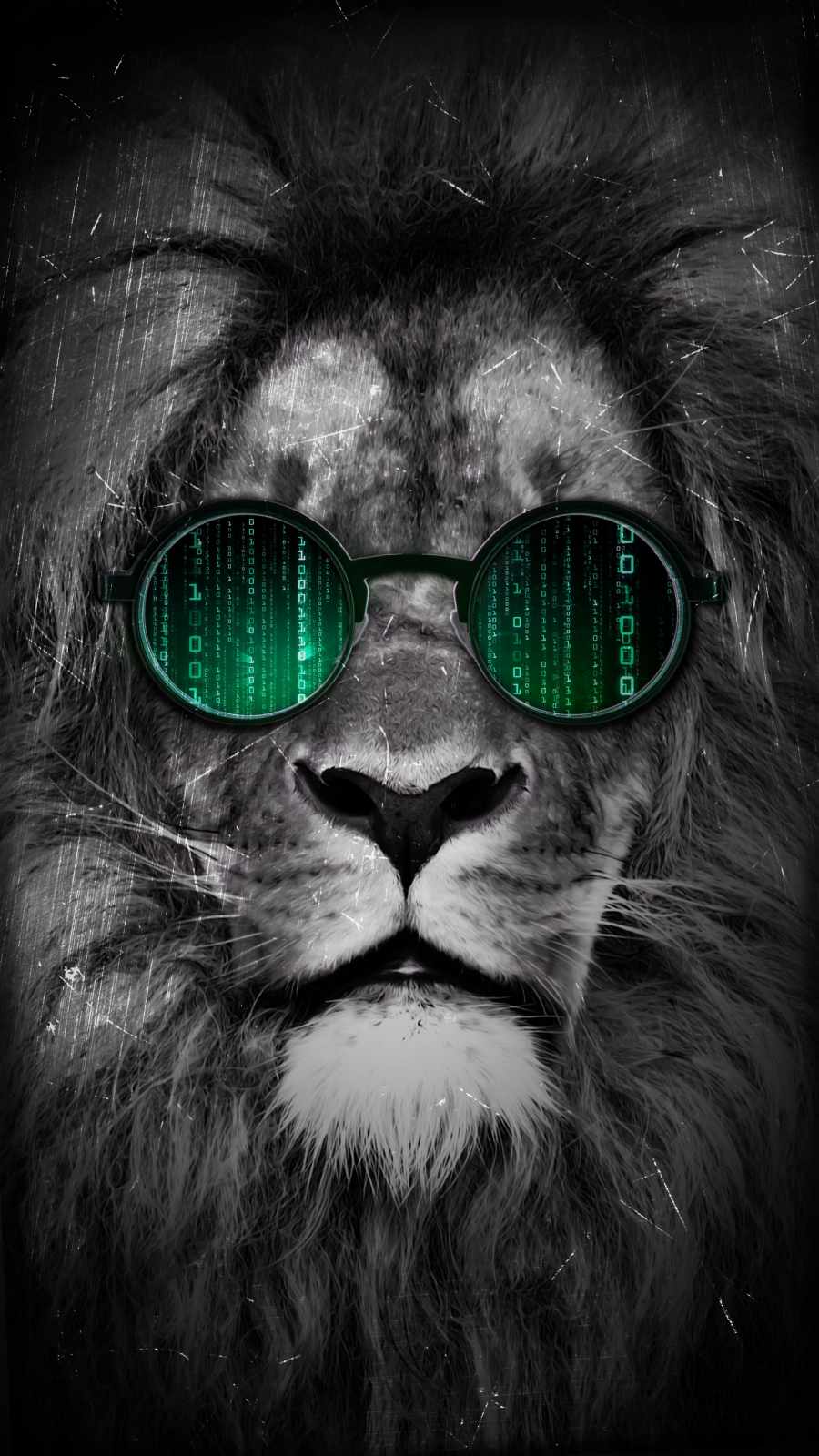 Cyber Lion iPhone 13 Wallpaper