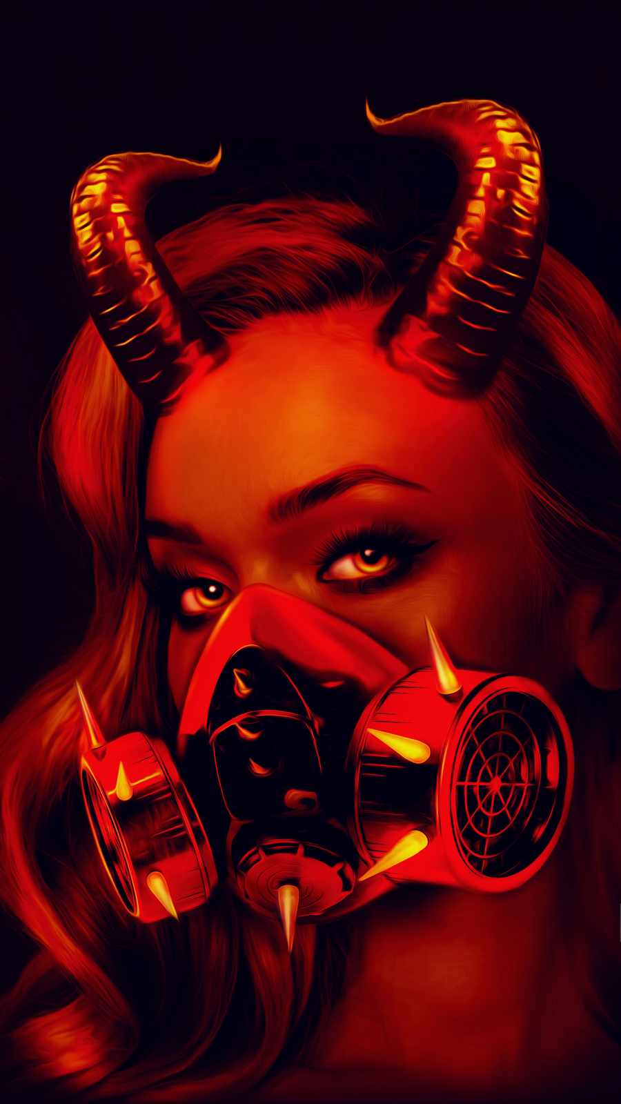 Devil Girl iPhone 13 Wallpaper