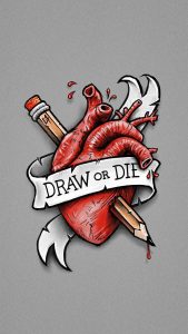 Draw Or Die iPhone Wallpaper HD