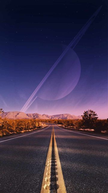 Extraterrestrial Road 4K iPhone Wallpaper