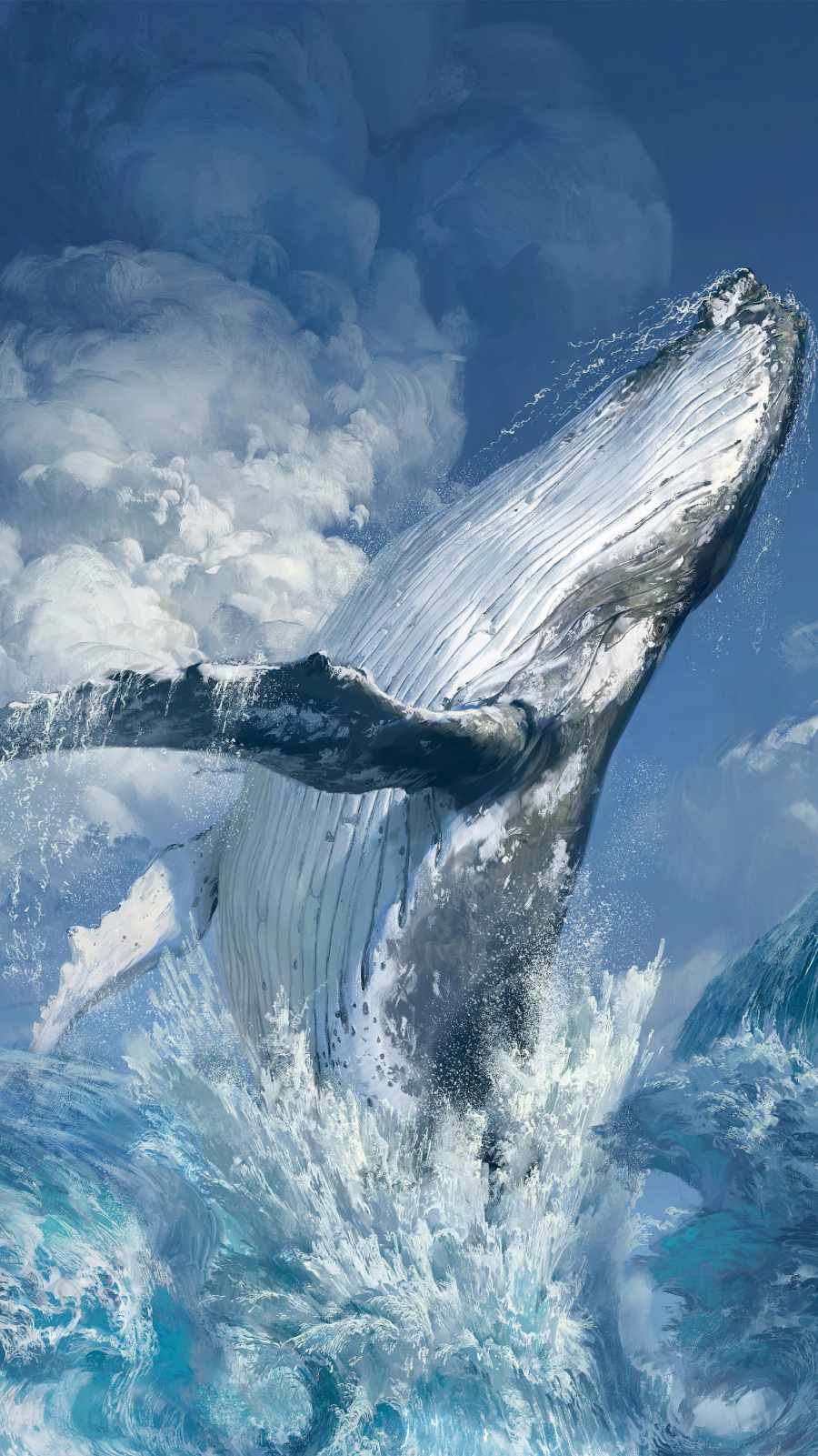 Giant Whale 4K iPhone Wallpaper