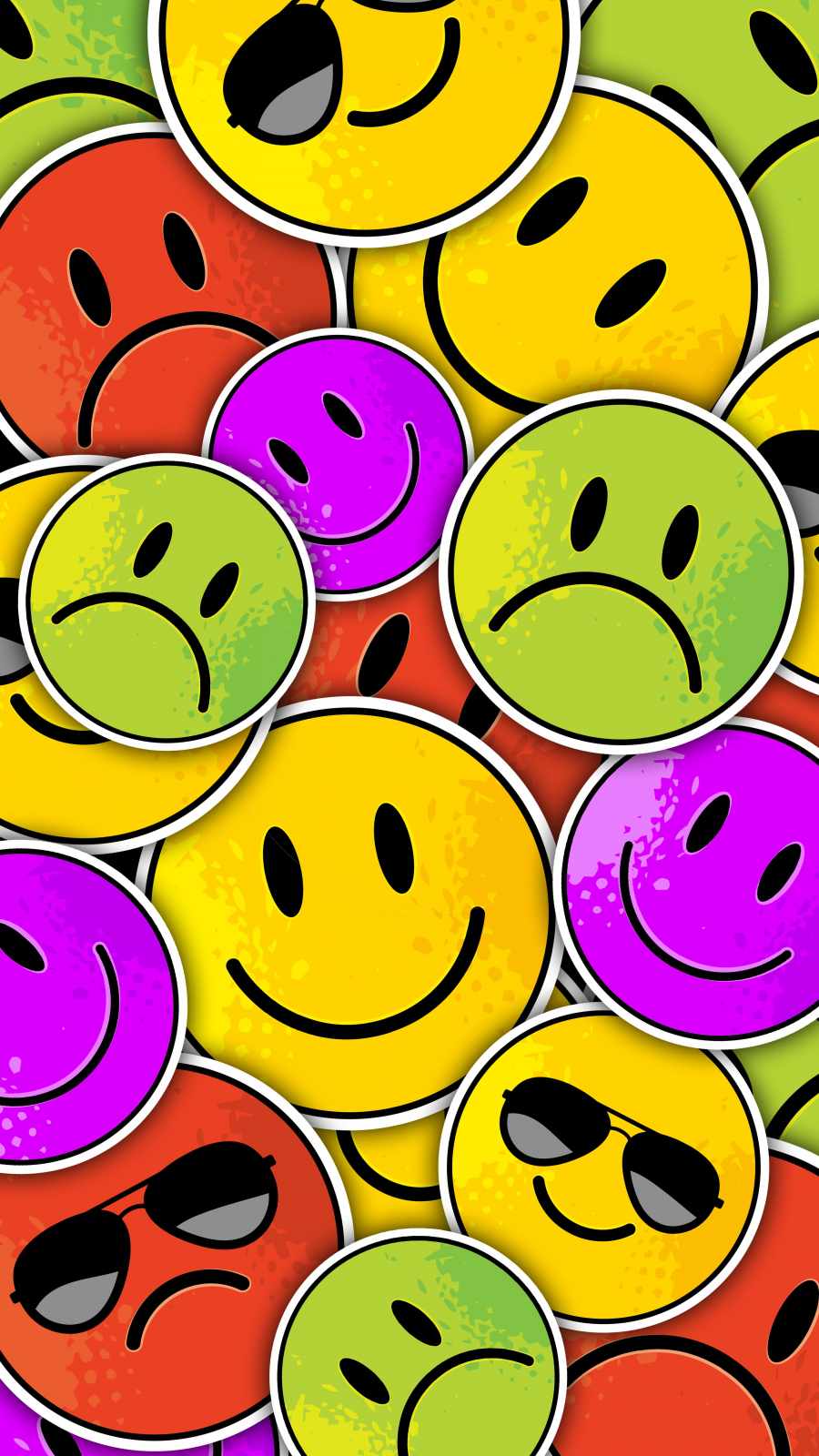 Happy and Sad Faces iPhone Wallpaper HD