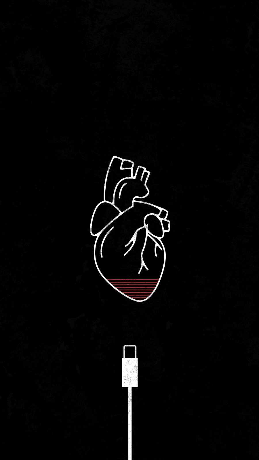 Heart Charge iPhone Wallpaper HD