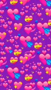 Heart Emoji Collage iPhone Wallpaper HD