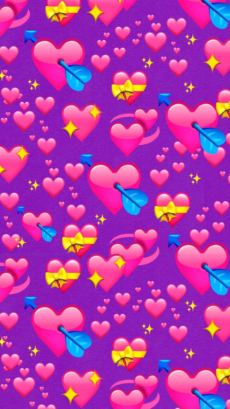Heart Emoji Collage iPhone Wallpaper HD