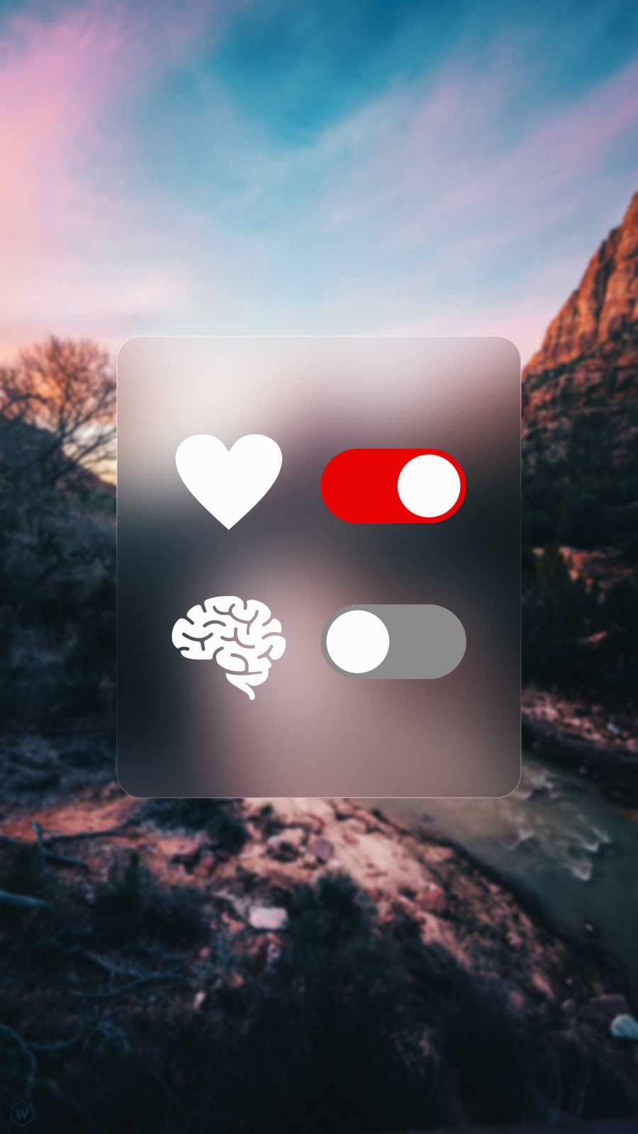Heart ON Brain OFF iPhone Wallpaper HD