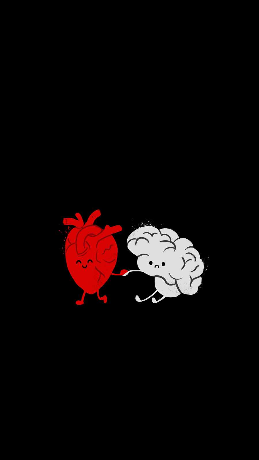 Heart with Brain iPhone Wallpaper HD