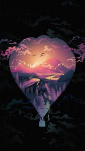 Hot Air Balloon Art iPhone Wallpaper HD