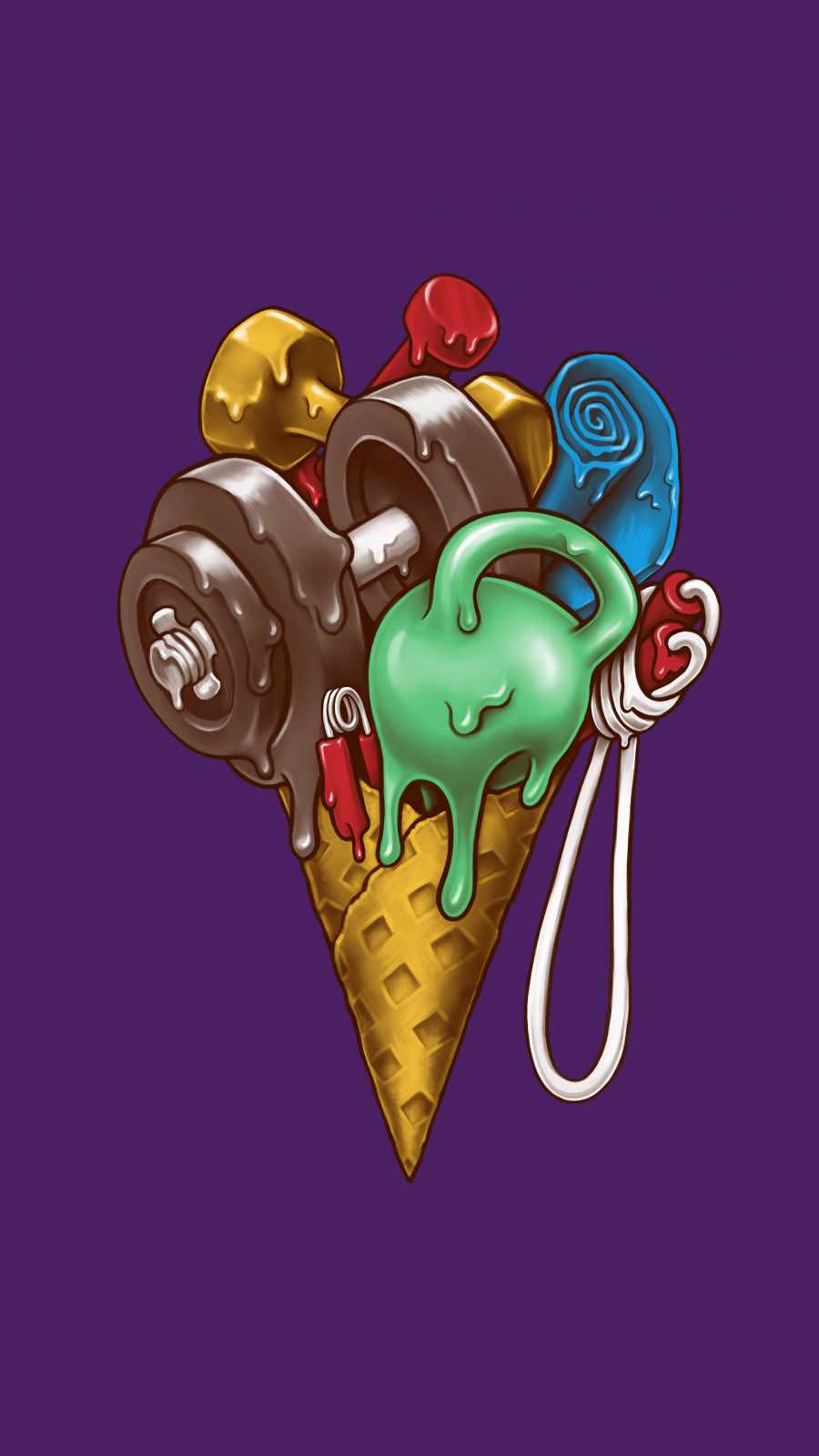 Ice cream workout iPhone Wallpaper HD