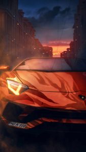 Lamborghini Race iPhone 13 Wallpaper