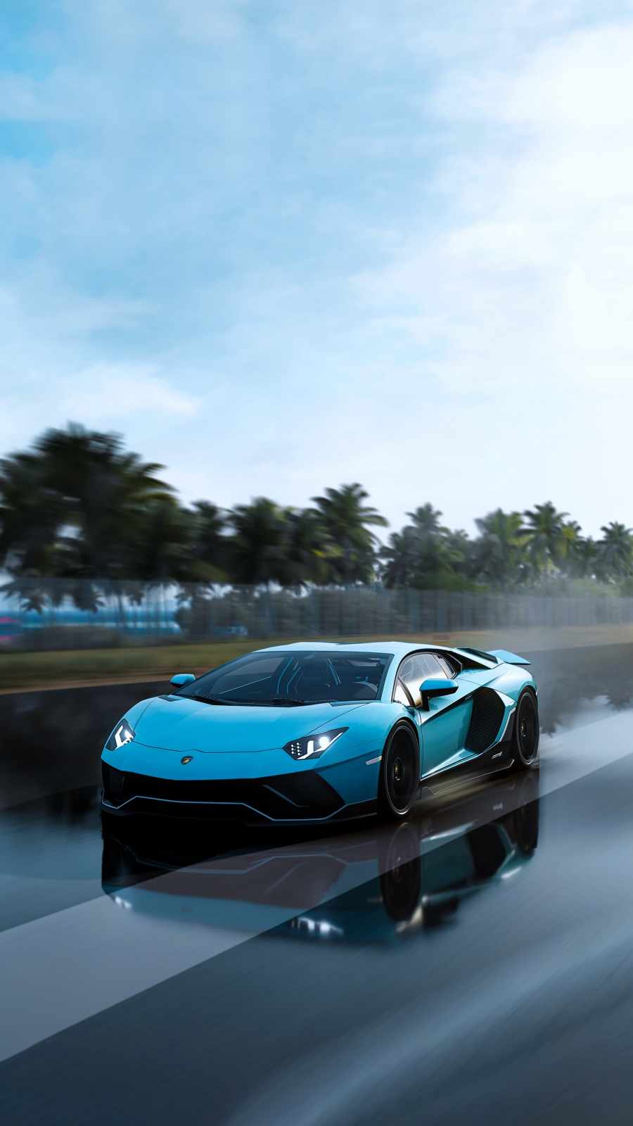 Lamborghini Runway HD iPhone Wallpaper