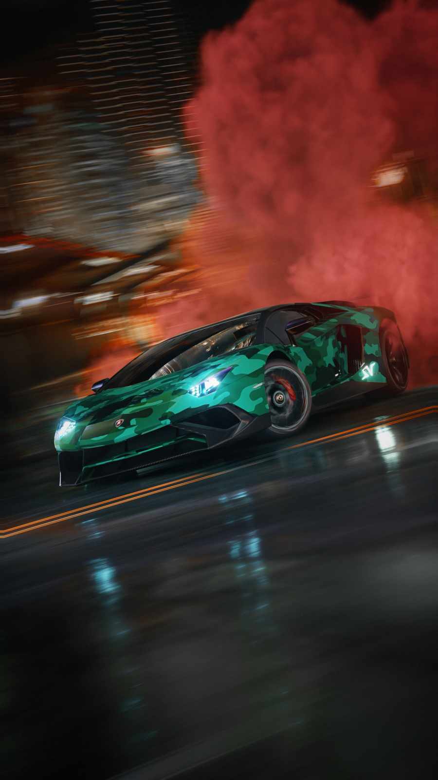 Lamborghini Smoke iPhone Wallpaper HD