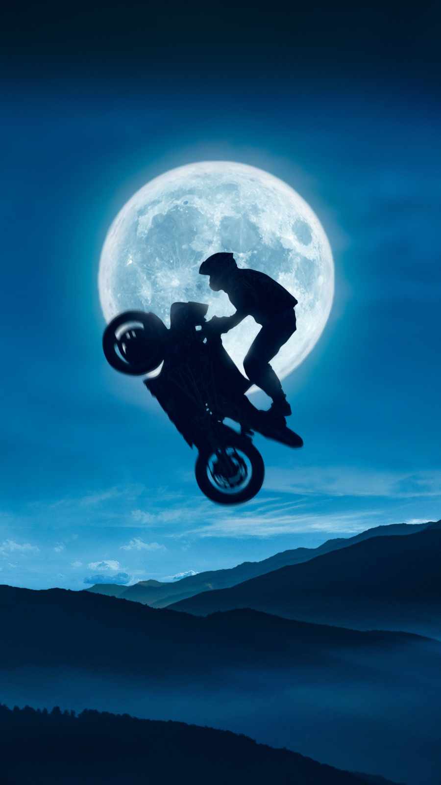 Moon Night Stunts iPhone Wallpaper HD