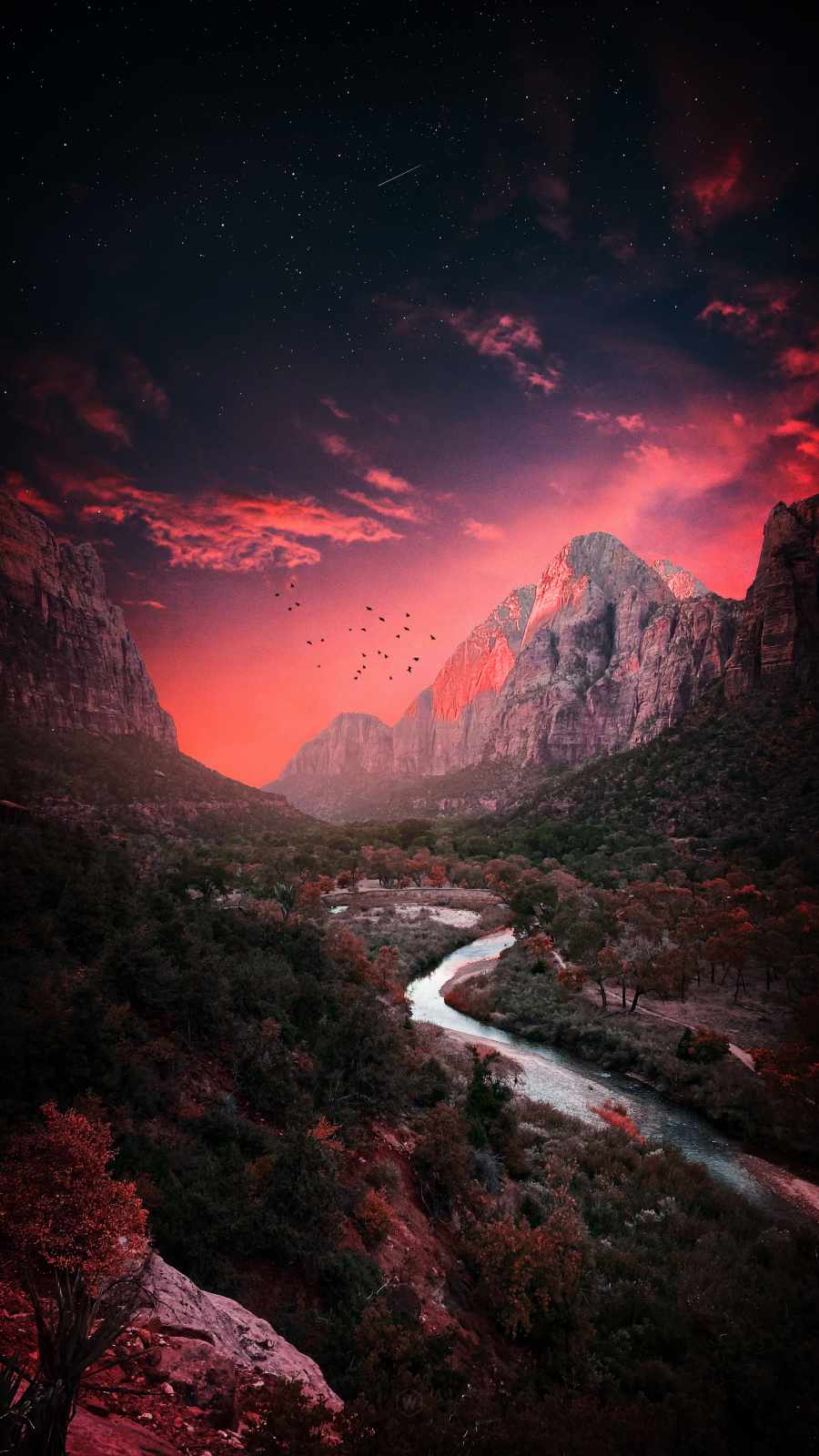 Mountain Valley River HD iPhone Wallpaper
