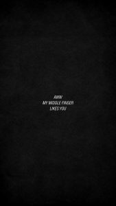 My Middle Finger Likes You iPhone Wallpaper HD