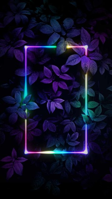 Neon Foliage HD iPhone Wallpaper
